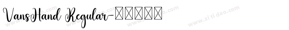 VansHand Regular字体转换